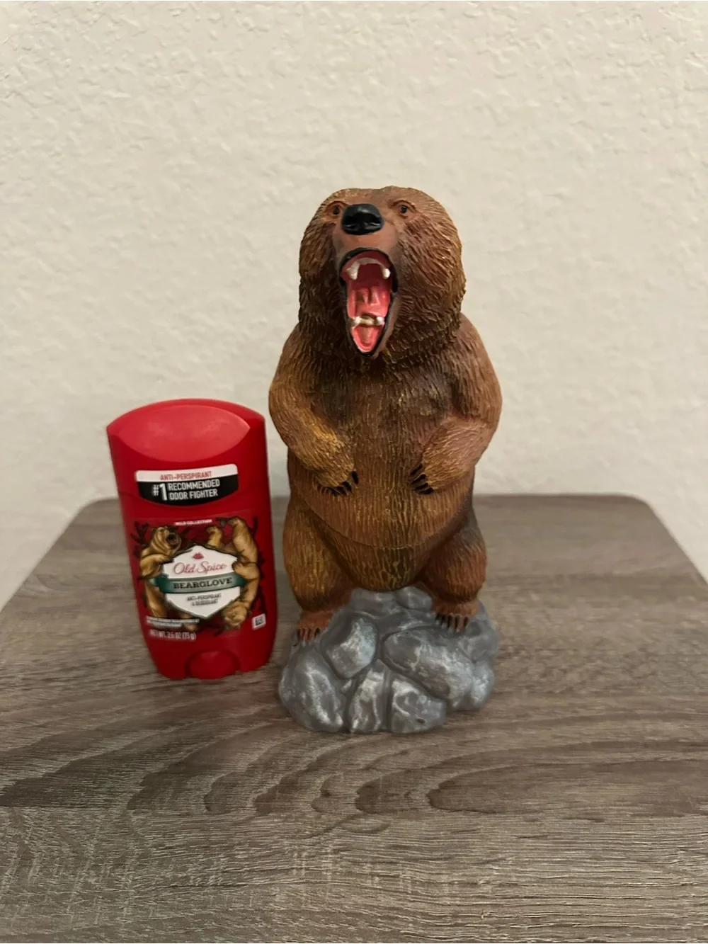 Old Spice Bearglove Brown Bear Figurine Deodorant Holder